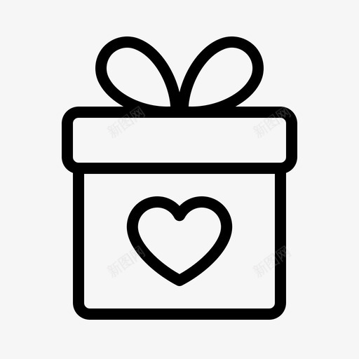 心形盒生日礼物svg_新图网 https://ixintu.com 心形 礼物 生日 聚会