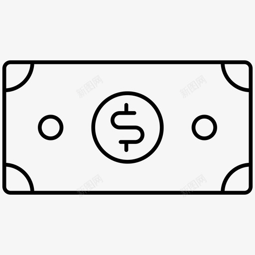 钞票美元电子商务图标svg_新图网 https://ixintu.com 钞票 美元 电子商务 图标