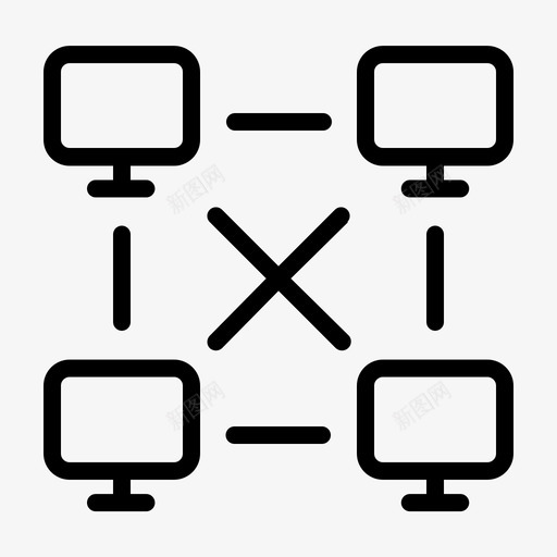 p2p网络区块链对等svg_新图网 https://ixintu.com 网络 区块 等到