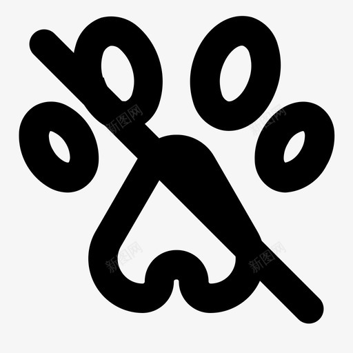 禁止宠物动物禁止svg_新图网 https://ixintu.com 禁止 宠物 动物 没有 简单 公共 符号