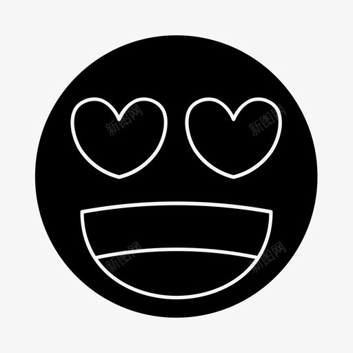 爱的眼睛化身表情脸svg_新图网 https://ixintu.com 爱的 眼睛 表情 笑脸 化身 微笑
