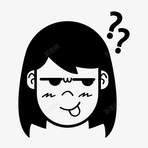 不在乎的女孩表情符号脸svg_新图网 https://ixintu.com 不在乎 女孩 表情 符号 嫉妒 怀疑