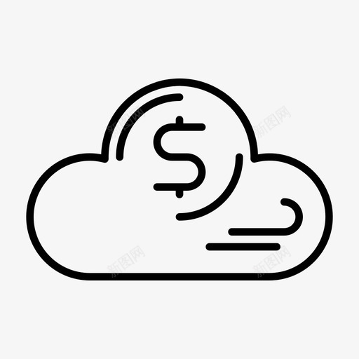 云钱赚赔付svg_新图网 https://ixintu.com 钱云钱 赚赚 赔付 教育 线图 图标