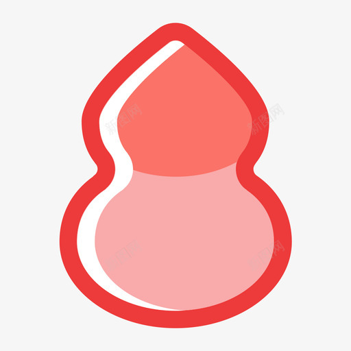 美妆蛋svg_新图网 https://ixintu.com 美妆 填充 线性 多色 圆润
