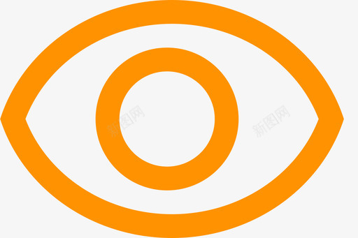 icon眼睛橙色svg_新图网 https://ixintu.com 眼睛 橙色