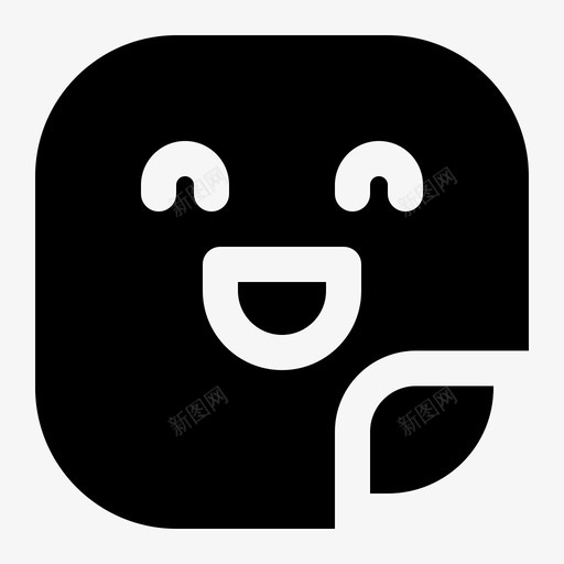 贴纸表情笑脸svg_新图网 https://ixintu.com 贴纸 表情 笑脸 通信 信和 消息 应用程序 图示