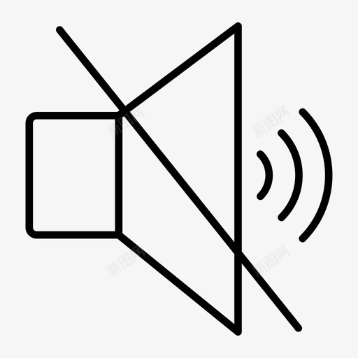 静音哑音无音svg_新图网 https://ixintu.com 静音 哑音 无音 用户界面 线条 样式 图标