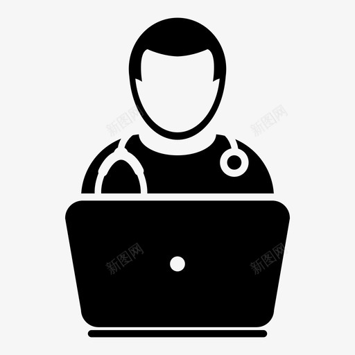 在线医生医疗保健报告医疗svg_新图网 https://ixintu.com 医生 在线 医疗保健 报告 医疗 消息 专家 医院 图标 矢量 符号