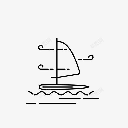 风帆冲浪冒险航海svg_新图网 https://ixintu.com 冒险 风帆 冲浪 航海 运动 极限运动