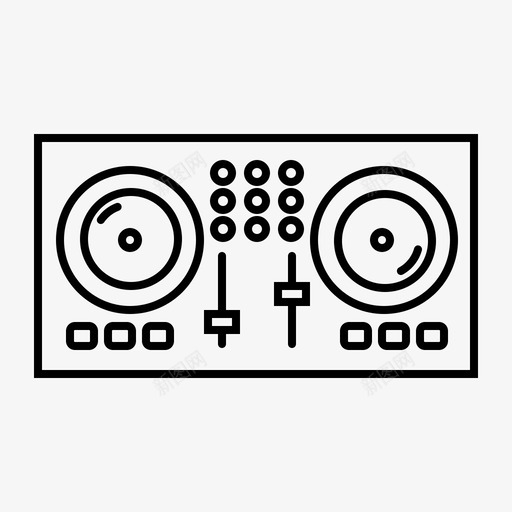 dj集音乐唱片svg_新图网 https://ixintu.com 集集 音乐 唱片 唱机 乐器