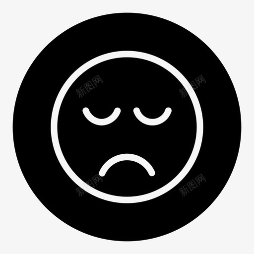 恼怒的脸生气表情svg_新图网 https://ixintu.com 表情 恼怒 生气 基本 图标