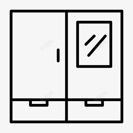 衣柜橱柜箱柜svg_新图网 https://ixintu.com 家具 家居 衣柜 橱柜 箱柜 系列