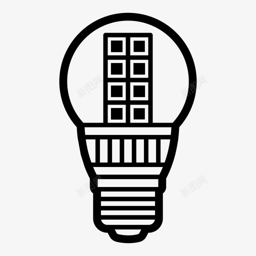 灯泡内部灯svg_新图网 https://ixintu.com 灯泡 内部