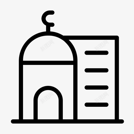 清真寺建筑商业svg_新图网 https://ixintu.com 建筑 城市 清真寺 建筑商 商业 商业城 变体