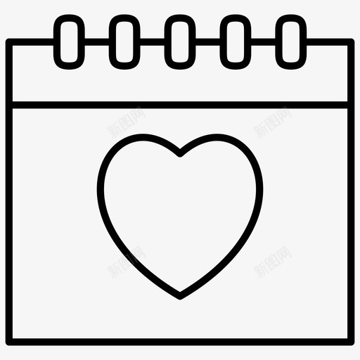 日历爱情婚姻svg_新图网 https://ixintu.com 结婚 日历 爱情 婚姻 日期 时间