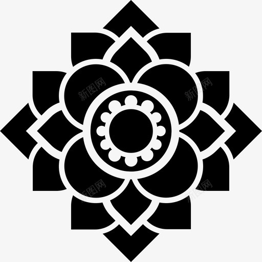 泰国花涂鸦图案svg_新图网 https://ixintu.com 泰国 国花 涂鸦 图案 寺庙