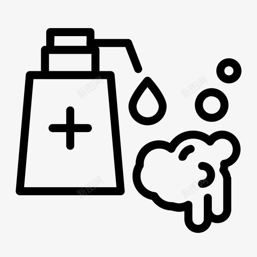 肥皂浴室手肥皂svg_新图网 https://ixintu.com 肥皂 浴室 液体 洗手 电晕 病毒