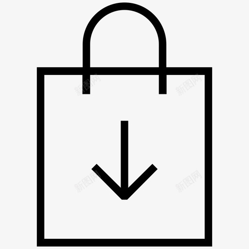 采购产品购物袋购物袋购买svg_新图网 https://ixintu.com 购物 购物袋 采购 产品 购买 商业 向下 箭头 销售 项目 电子商务