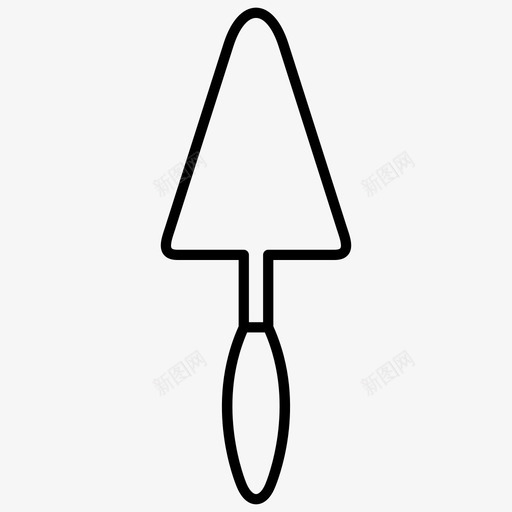 泥刀建筑施工工具svg_新图网 https://ixintu.com 园艺 工具 建筑施工 泥刀 砌墙刀 砖刀 砖层 设备