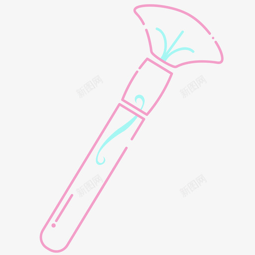 美妆刷svg_新图网 https://ixintu.com 美妆 扁平 简约 多色