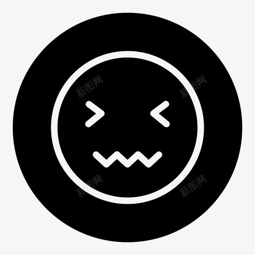 邪恶的脸愤怒表情svg_新图网 https://ixintu.com 表情 邪恶 愤怒 情绪 基本 图标