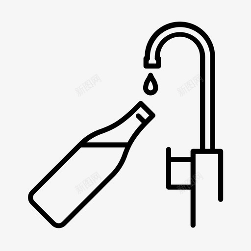 瓶子和水龙头饮用水家svg_新图网 https://ixintu.com 瓶子 水龙头 饮用水家 浪费 环境
