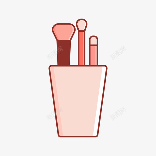 美妆工具svg_新图网 https://ixintu.com 美妆 工具 填充 多色 精美 可爱