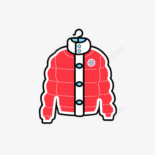 羽绒服svg_新图网 https://ixintu.com 羽绒服 填充 多色