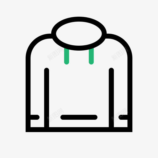 春季服装卫衣svg_新图网 https://ixintu.com 卫衣 春季 服装 线性 扁平 多色 简约 精美 圆润 方正