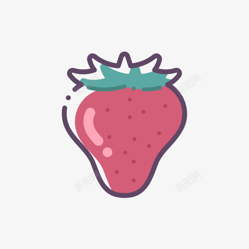 草莓干svg_新图网 https://ixintu.com 草莓 多色 可爱