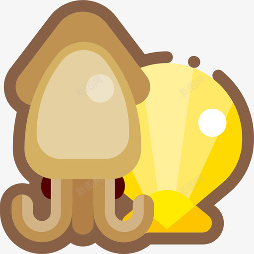 海味svg_新图网 https://ixintu.com 海味 填充 多色 可爱 圆润