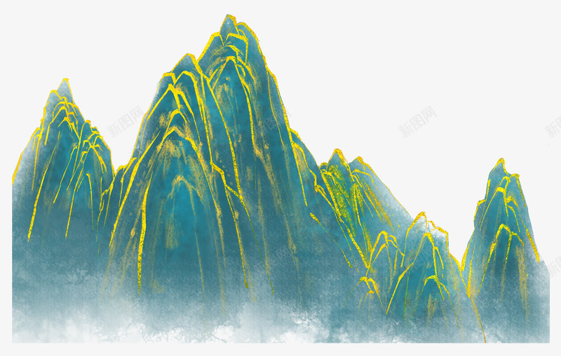 中国风古风水墨祥云山水画山峦云朵红日装饰设计png免抠素材_新图网 https://ixintu.com 中国 国风 古风 水墨 祥云 山水画 山峦 云朵 红日 装饰设计