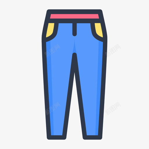 小脚裤svg_新图网 https://ixintu.com 小脚 填充 线性 扁平 可爱