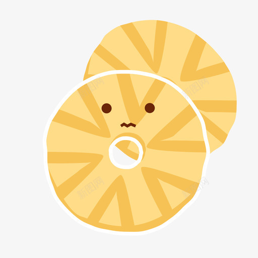 菠萝干svg_新图网 https://ixintu.com 菠萝 坚果 扁平 可爱