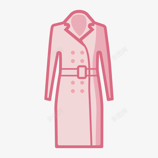 大衣女装svg_新图网 https://ixintu.com 大衣 女装 服饰 填充 扁平 简约 商务 多色 可爱 精美