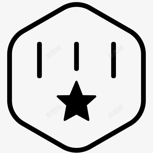 奖章svg_新图网 https://ixintu.com 奖章 线性 简约 圆润