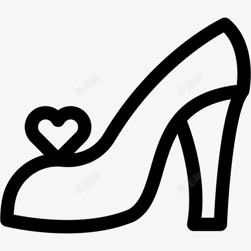 婚鞋svg_新图网 https://ixintu.com 婚鞋 线性 单色