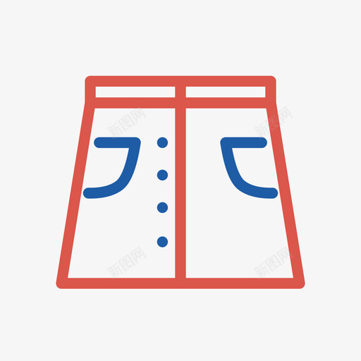 牛仔裙svg_新图网 https://ixintu.com 牛仔裙