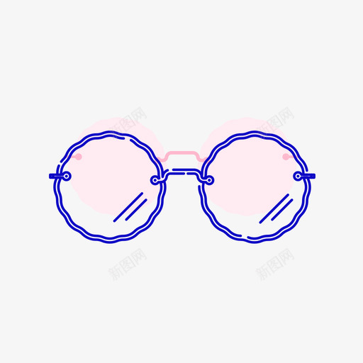 眼镜svg_新图网 https://ixintu.com 眼镜 多色