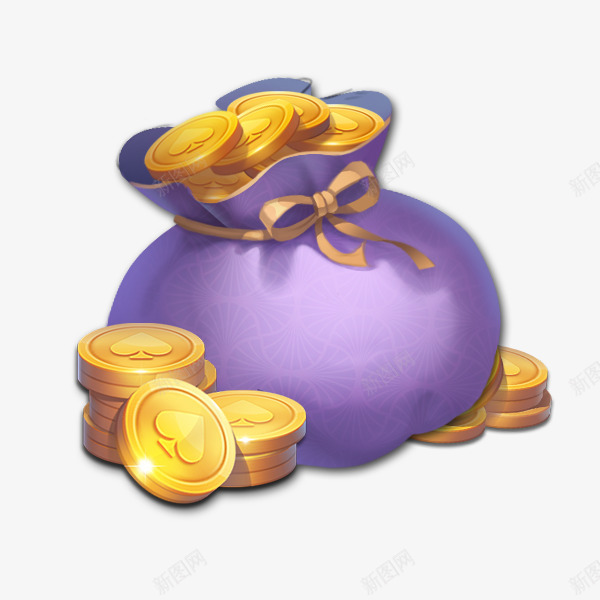 一袋金币png免抠素材_新图网 https://ixintu.com 一袋 金币