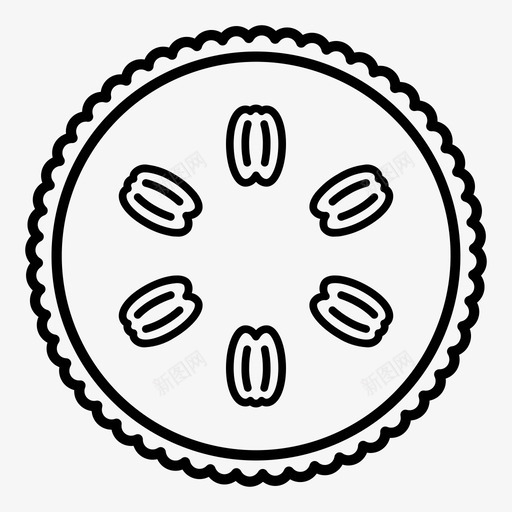 山核桃派烘焙甜点svg_新图网 https://ixintu.com 山核桃 烘焙 甜点 节日 感恩节