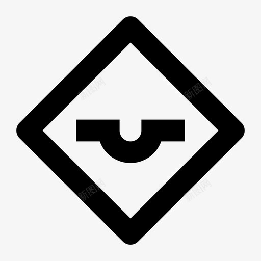 交通标志箭头路洞svg_新图网 https://ixintu.com 交通标志 箭头 头路
