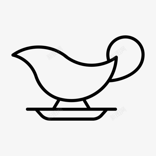 肉汁船食物酱汁svg_新图网 https://ixintu.com 肉汁 食物 酱汁 感恩节