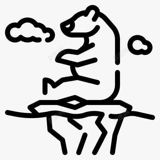 北极熊冰山风景svg_新图网 https://ixintu.com 北极熊 冰山 风景 融化