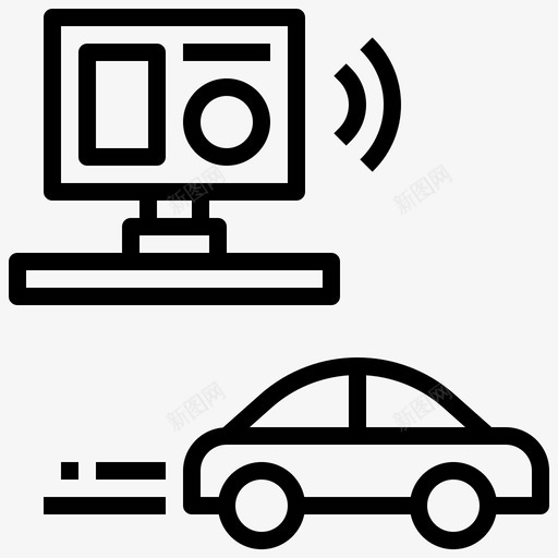 测速摄像头限制路标svg_新图网 https://ixintu.com 测速 摄像头 限制 路标 超速 交通 执法