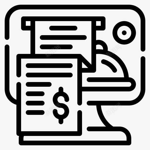 电子账单发票付款svg_新图网 https://ixintu.com 电子 账单 发票 付款 收据 票证 食品 配送