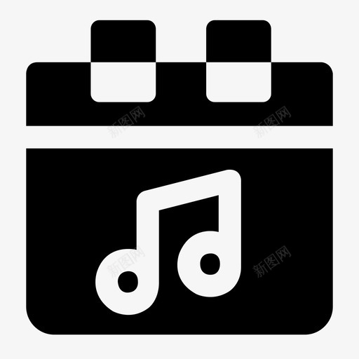 音乐节日历节日svg_新图网 https://ixintu.com 音乐节 日历 节日 嘉年华 娱乐 雕文 风格