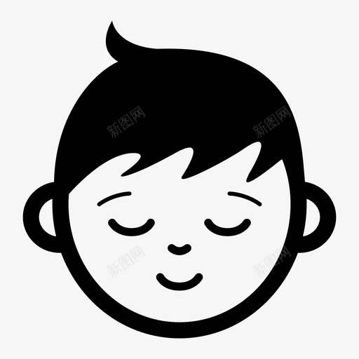 男孩睡觉表情男人svg_新图网 https://ixintu.com 男孩 睡觉 表情 男人 反应