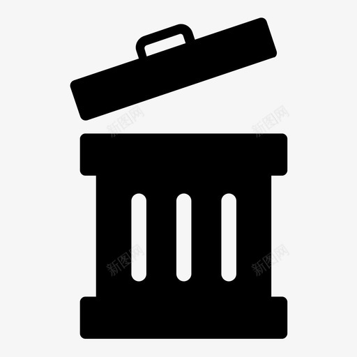 打开垃圾桶垃圾svg_新图网 https://ixintu.com 打开 垃圾桶 垃圾