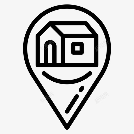 家庭住址位置地图别针svg_新图网 https://ixintu.com 家庭 住址 位置 地图 别针 食物 递送 大纲